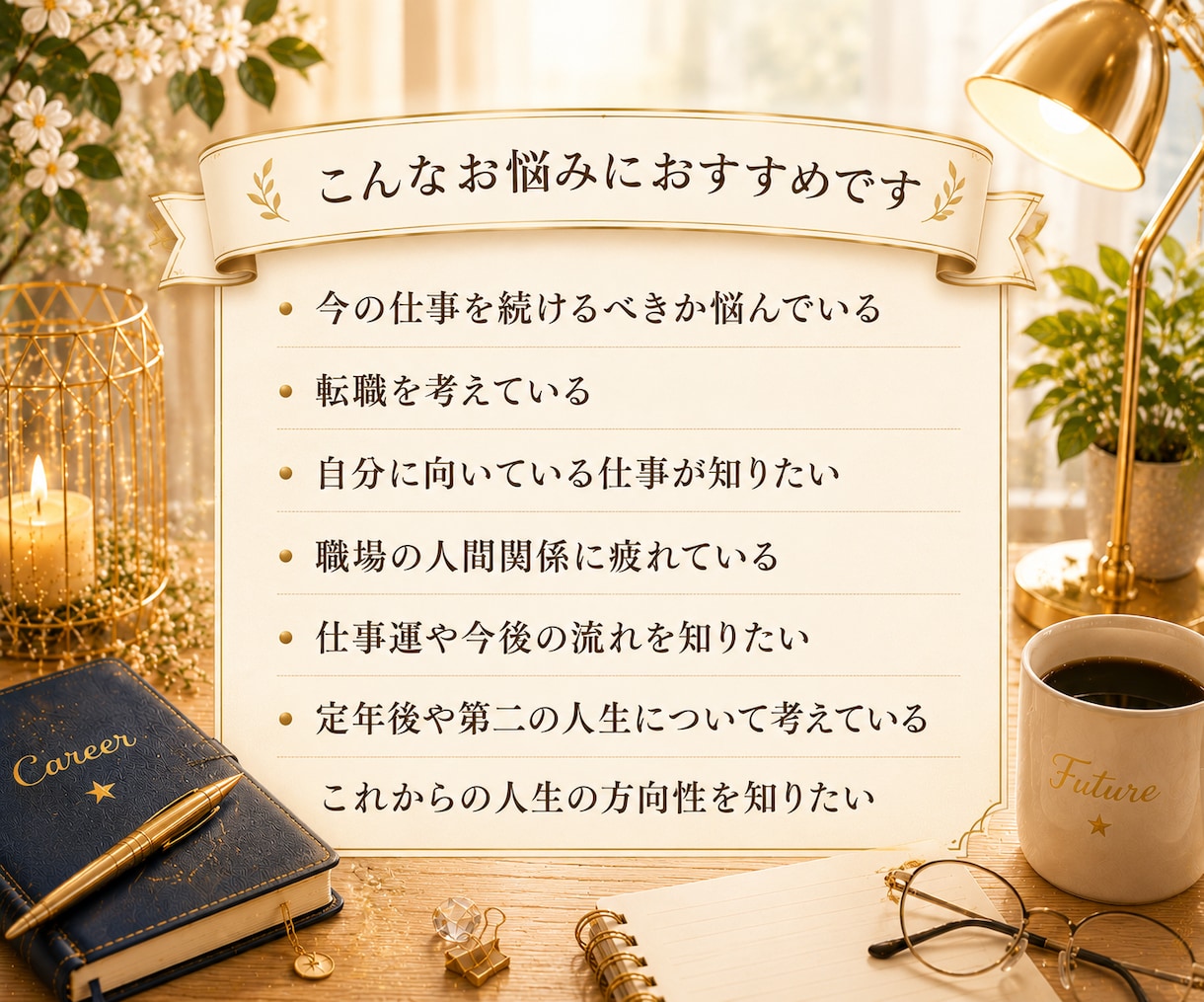 仕事・転職・これからの働き方を読み解きます 定年後・再就職・今後の仕事運にも対応 イメージ2