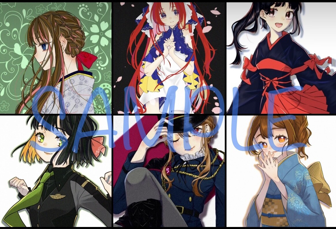 アイコン用等のイラストを制作します 髪の毛にこだわった可愛さご提供します イメージ1