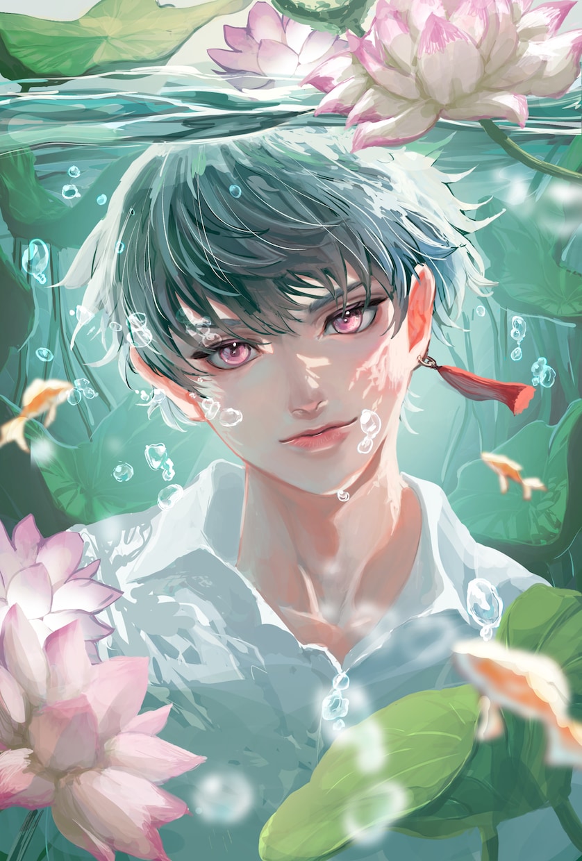 ご要望にお応えした美麗系イラスト描きます 美麗系のイラストをお求めの方に、美しい一枚絵を制作いたします イメージ5