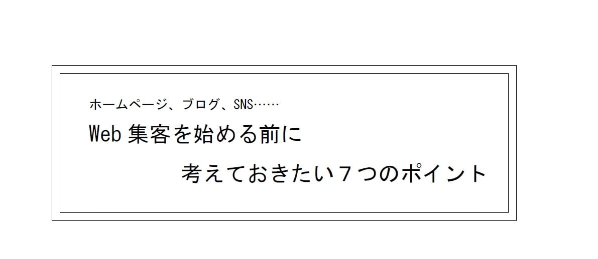 Web集客成功のコツをお教えします 「集客計画」の7つのポイント【電子書籍A4サイズ40ページ】 イメージ1