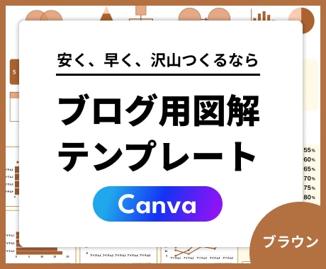 ブログ図解！CANVAテンプレート120種あります 本当に必要な図解だけ！ブログ・SEO歴14年のプロが制作！ イメージ1