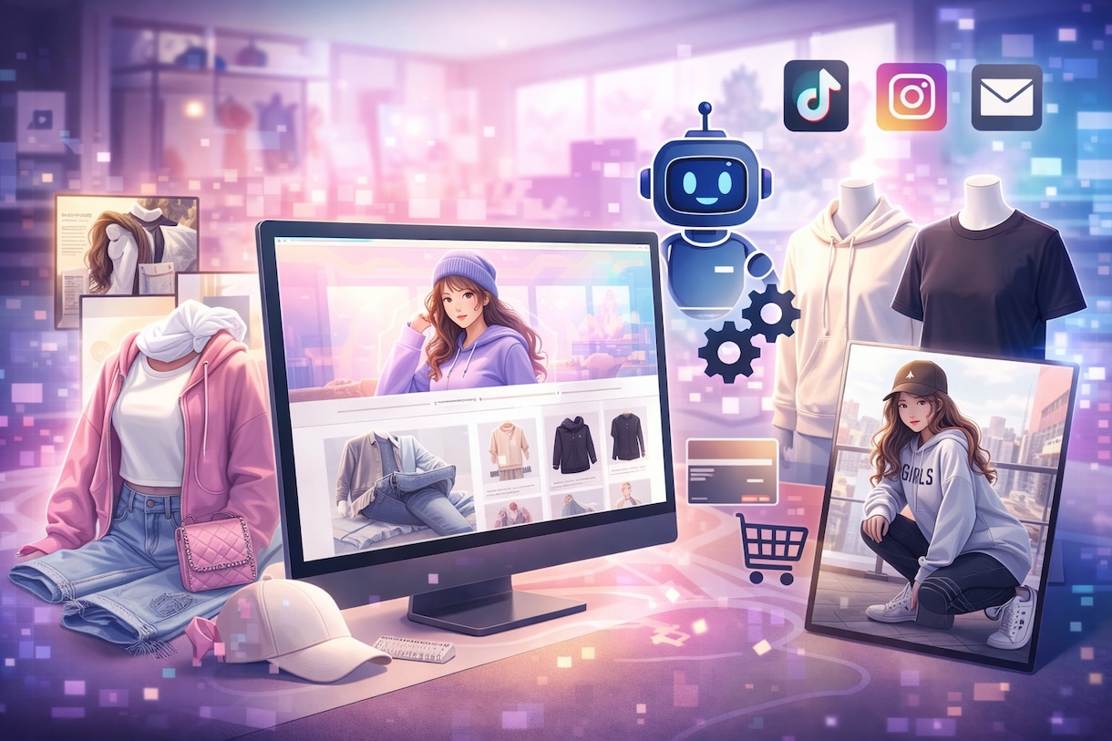 TikTokアパレルブランドECサイト制作します AI活用アパレルブランド向けショップサイト構築サービス イメージ1