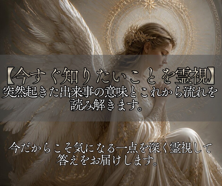 今の状況と相手の本音を霊視し未来を読み解きます 予想外の出来事対応！今どう動くべきかを霊視で丁寧にお伝え イメージ2
