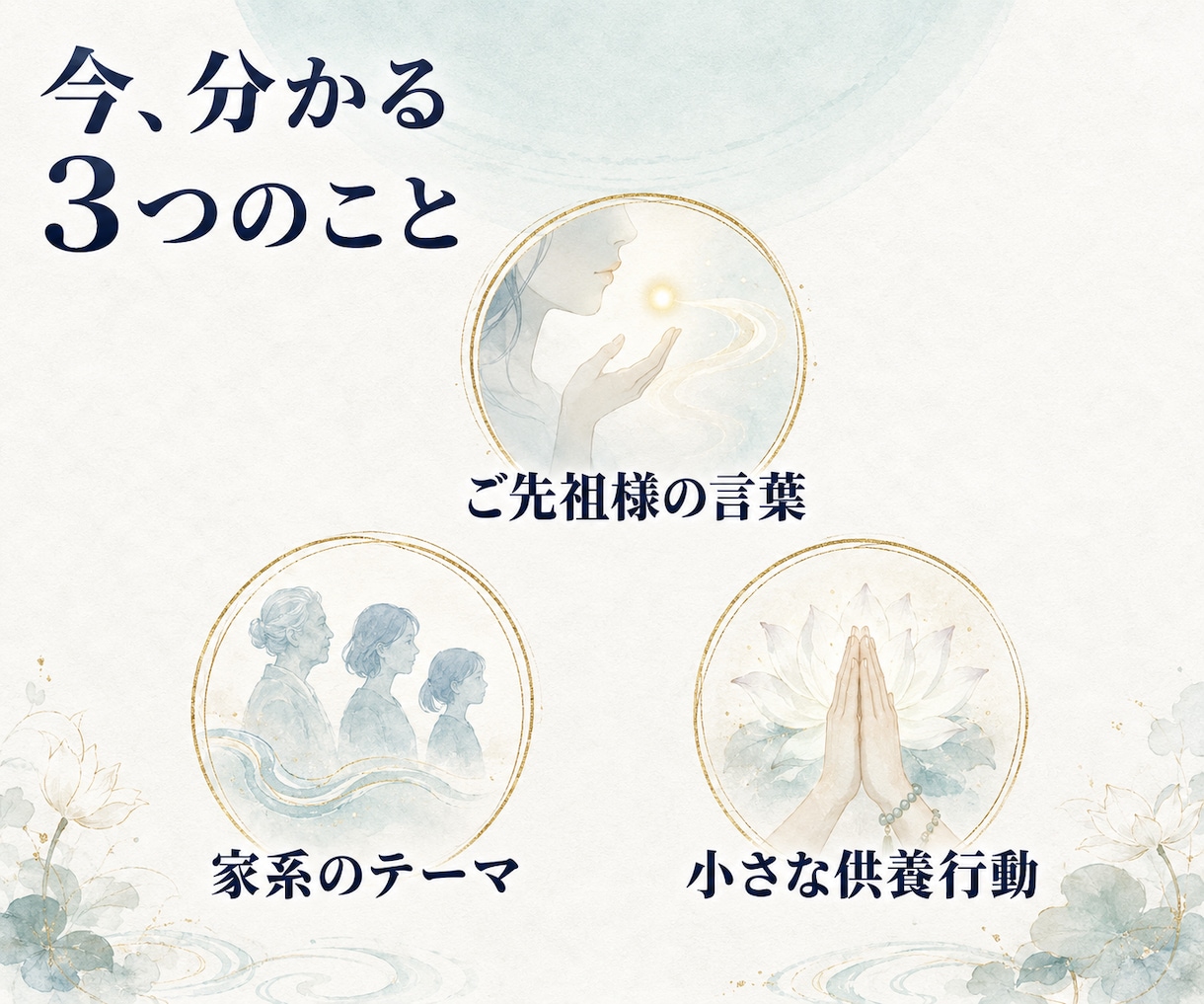 観音様を通してご先祖様の言葉を霊視します 家系に残る想いと今必要な言葉を届けます イメージ4