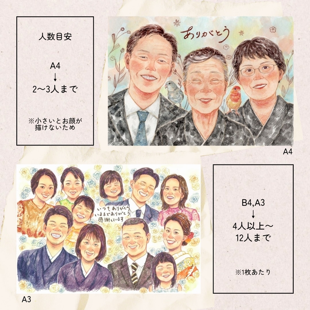 デジタルでは出せない温かみのある似顔絵描きます 物品配送かデータ納品どちらか選べます イメージ2