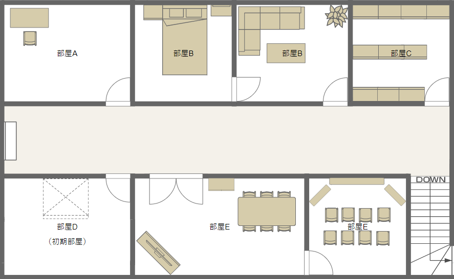 簡易的な間取り図を制作します TRPGマップ・賃貸物件用間取り図などにお使いいただけます！ イメージ2