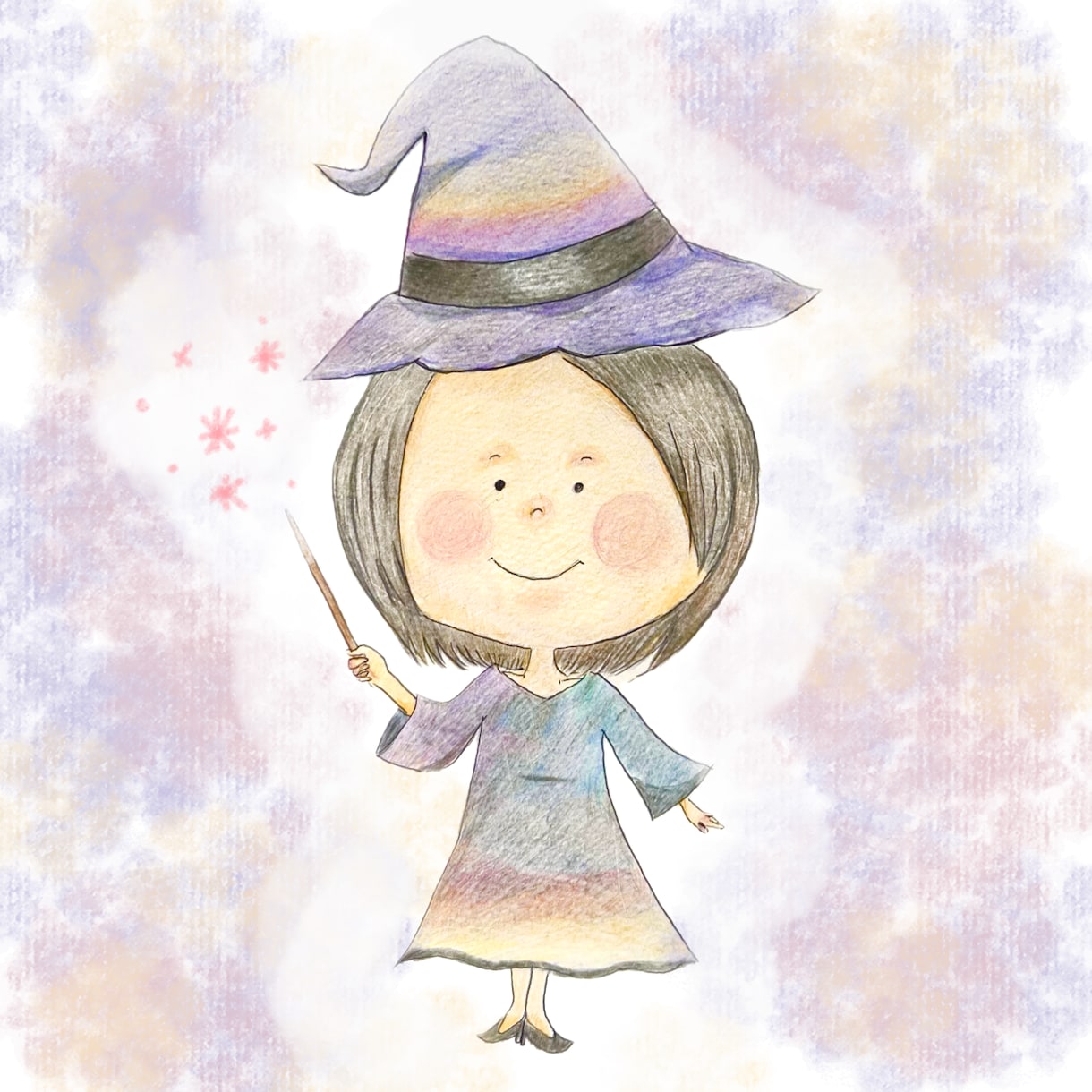 ほんわかタッチで絵本風似顔絵を描きます 色鉛筆を使ったイラストをデジタル化してお送り致します。 イメージ1