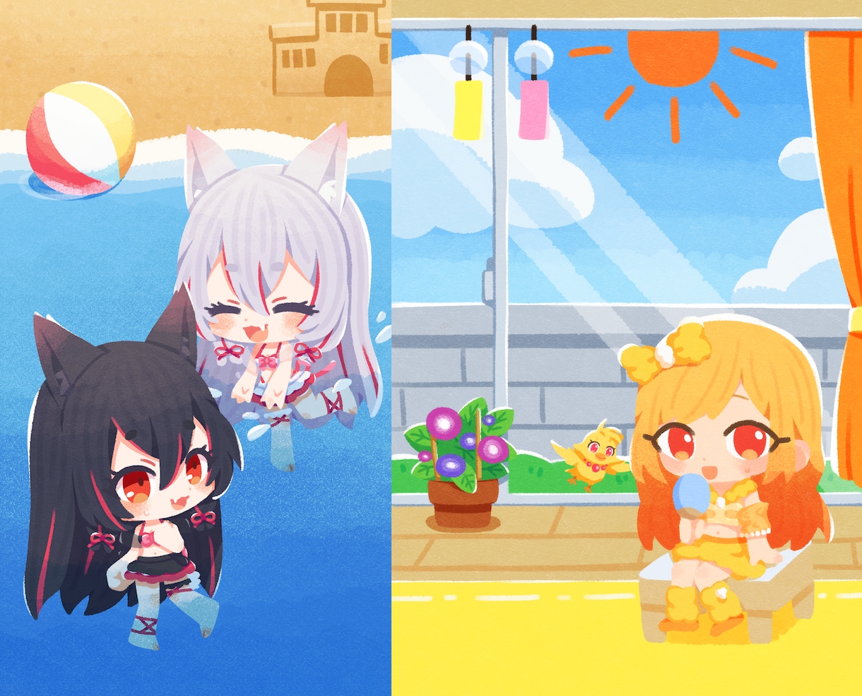 商用OK!温かみのある可愛いSDキャラお描きします SNSアイコン・動画用・グッズに!商用利用も大歓迎です! イメージ9