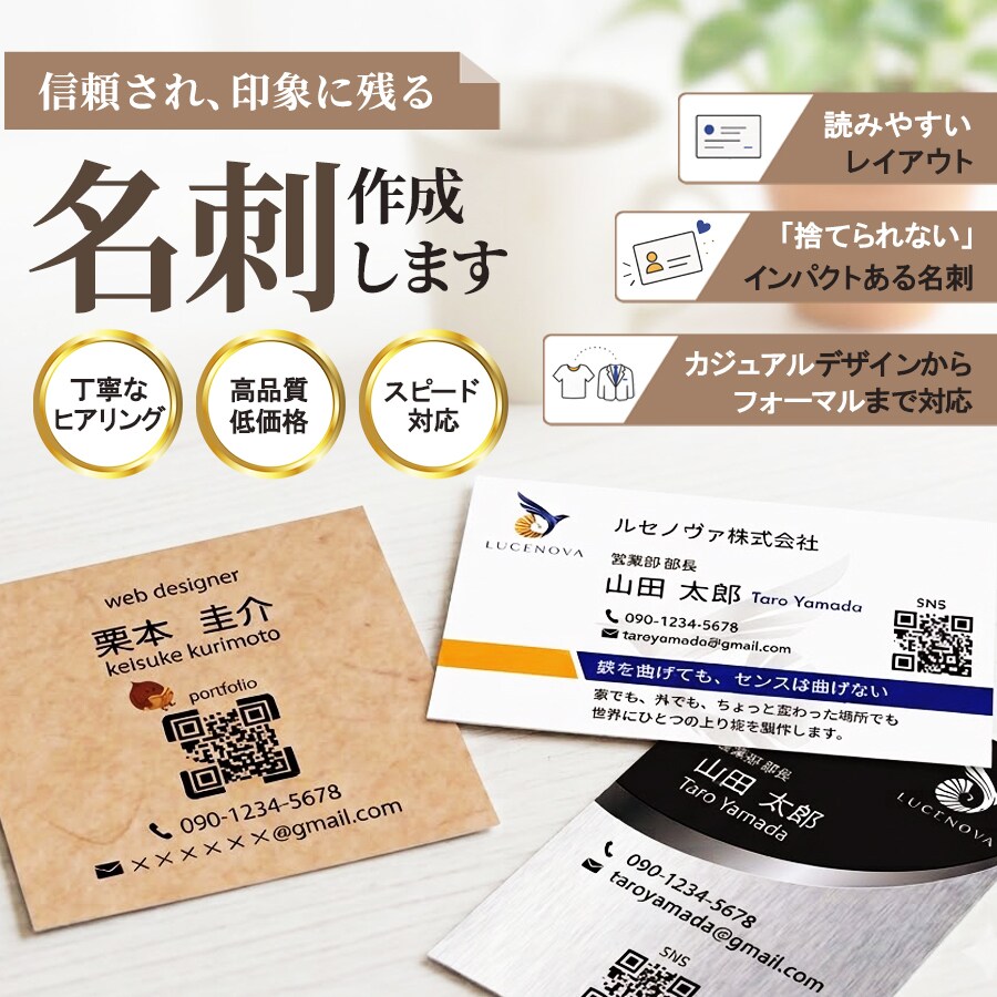 ただの挨拶で終わらない。会話に繋がる名刺作ります 持っていてワクワクする、渡すのが楽しくなる名刺をデザイン！ イメージ1