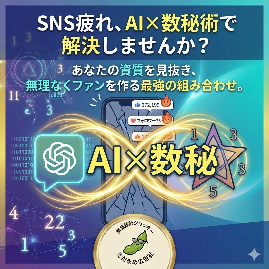 数秘術×AIで「あなた専用」の発信設計図を作ります 資産になるビジネス循環の作り方 イメージ2