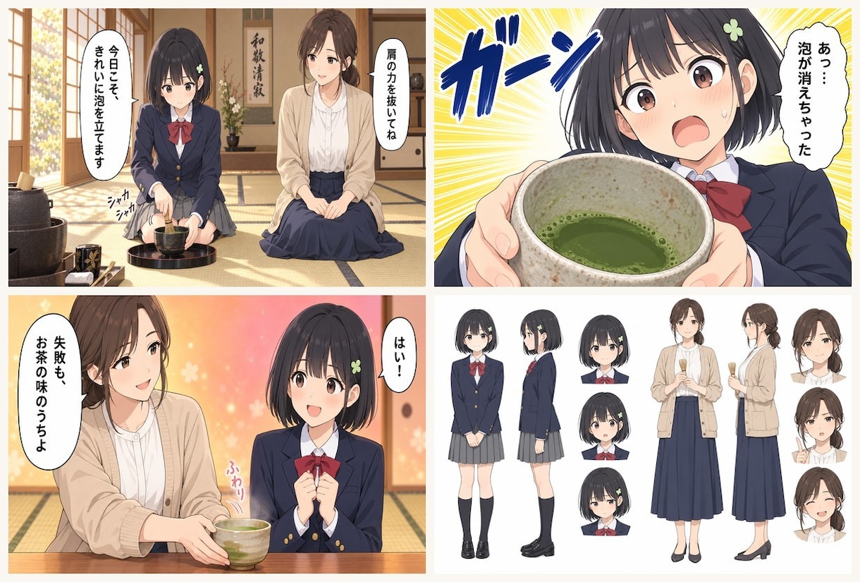 広告漫画を企画から作画まで一気通貫で作ります ターゲット心理→構成→キャラ→作画。長編でも顔が変わりません イメージ2