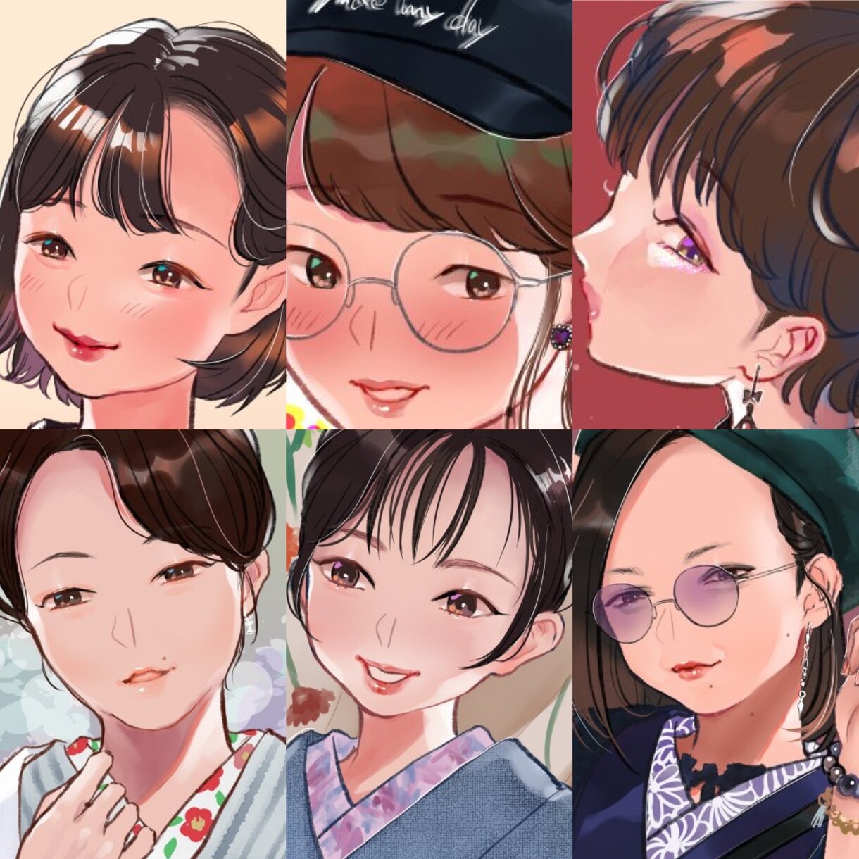 あなたの「素敵なところ」を引き出す！似顔絵描きます SNSのアイコンに使用しやすい正方形で作成！ イメージ1