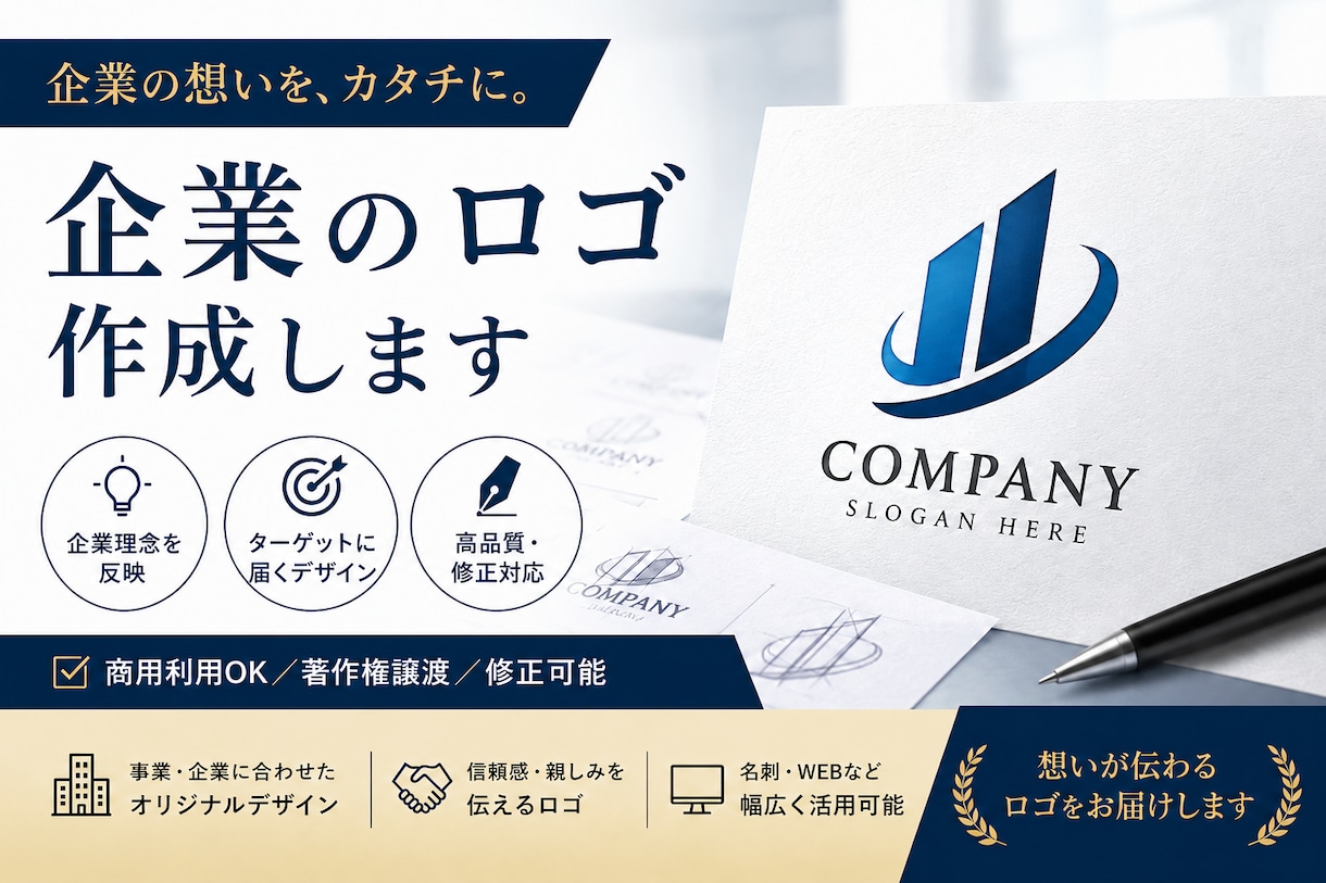 企業理念が伝わるロゴを制作します 事業の魅力がしっかりと伝わるロゴ制作 イメージ1