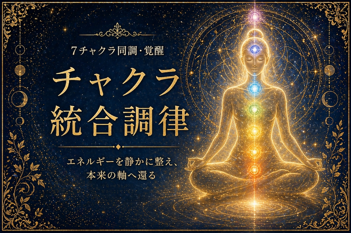 人の影響を受けやすい方へ｜7チャクラ全体を整えます 人に合わせすぎて疲れた心とエネルギーをやさしく整えます イメージ1