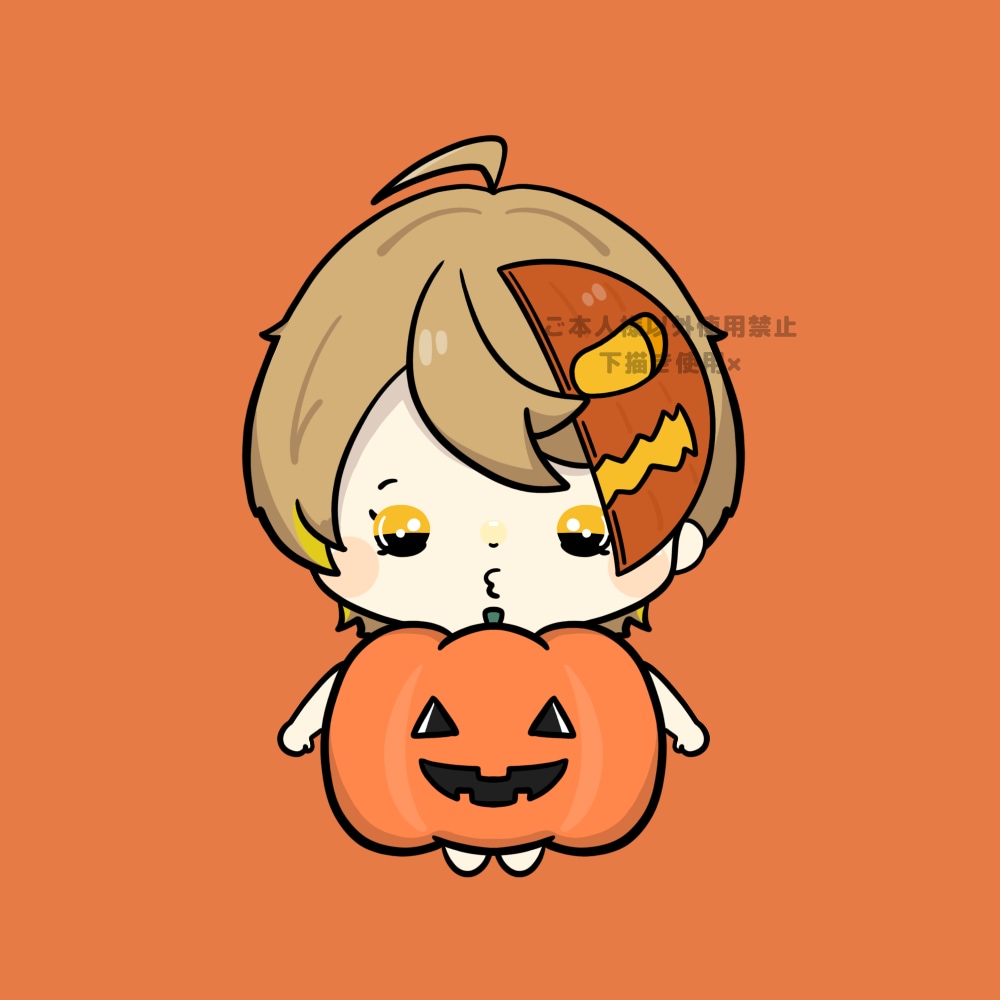 ハロウィン 量産描きます かぼちゃに入ってるイラスト描きます イメージ3