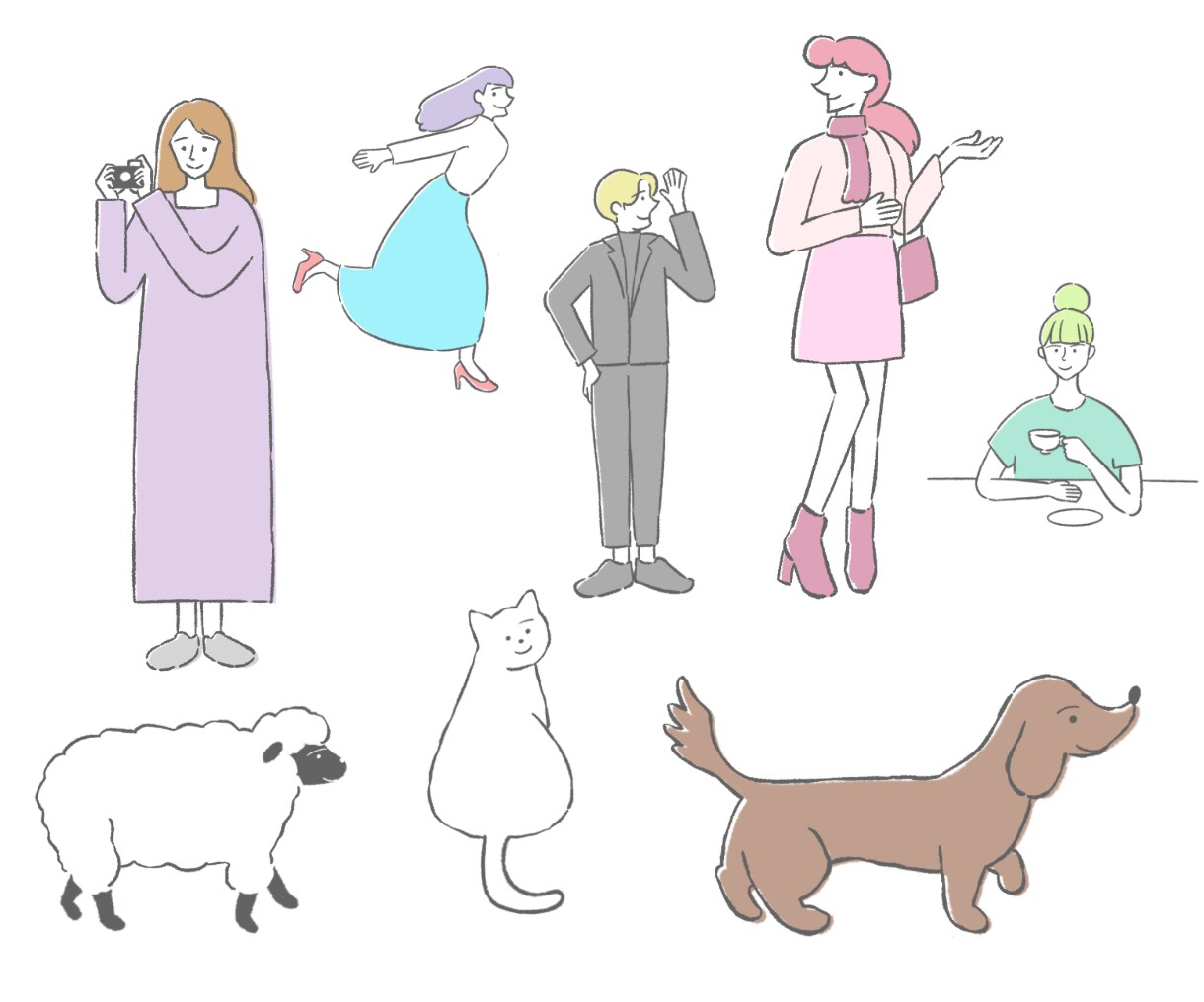 商用利用OK！目的に合わせたイラスト描きます アイコンや挿絵、名刺、似顔絵などにピッタリ♪ イメージ3