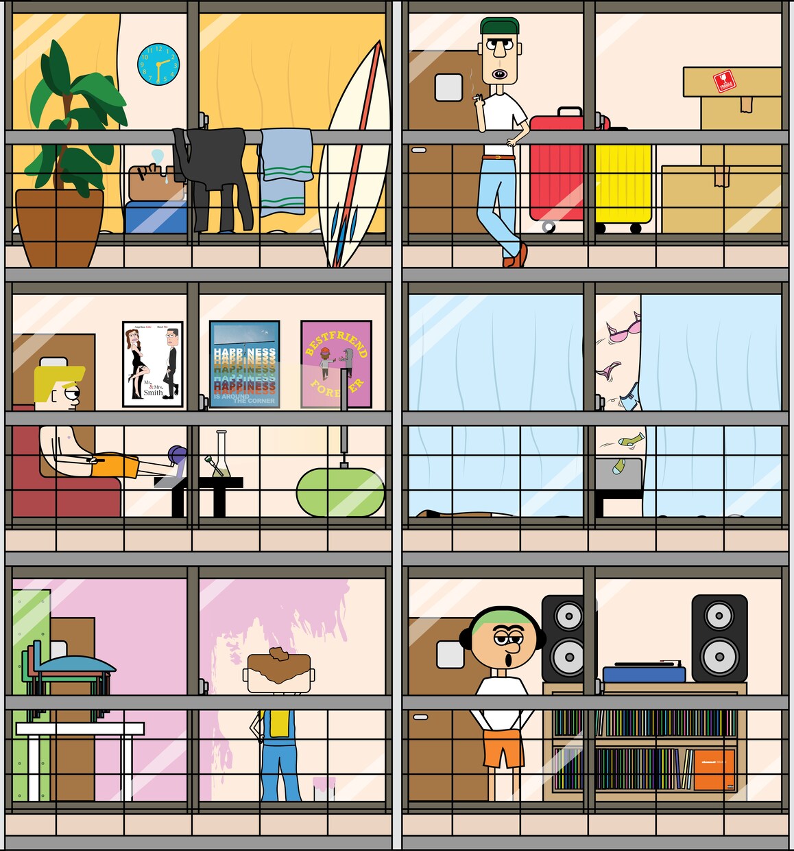 カートゥーンチックなイラストを作成します 日常的、非日常的な場面をおもしろ可愛くイラストに！ イメージ5