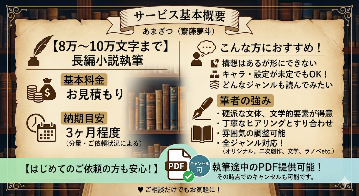 10万文字まで　長編小説・シナリオ執筆致します あなたの読んでみたい！書いて欲しい！そんな物語を形にします イメージ2