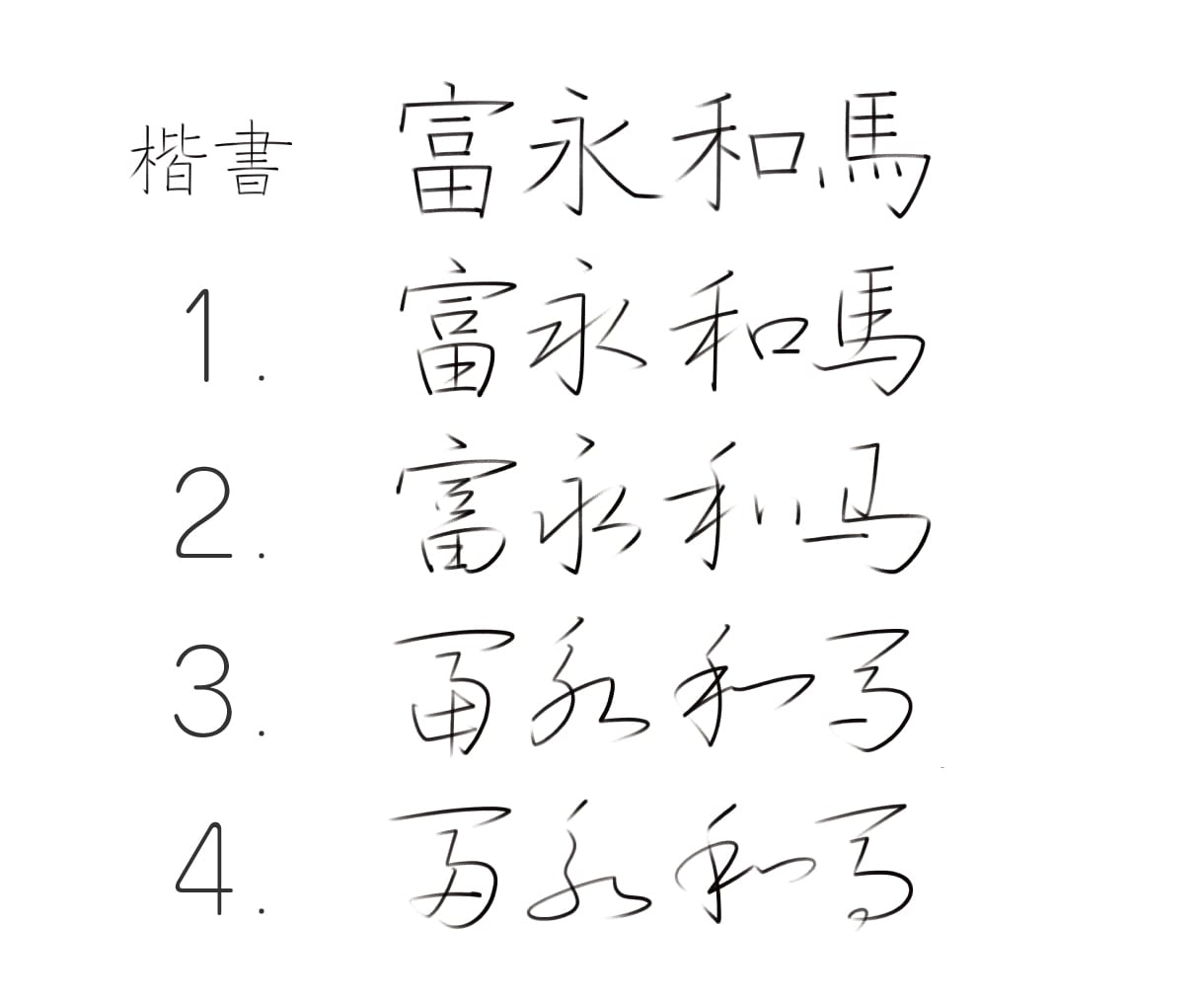 プロが、くずし字サインを書きます 正しいくずし方で、品のあるお名前に！ イメージ2
