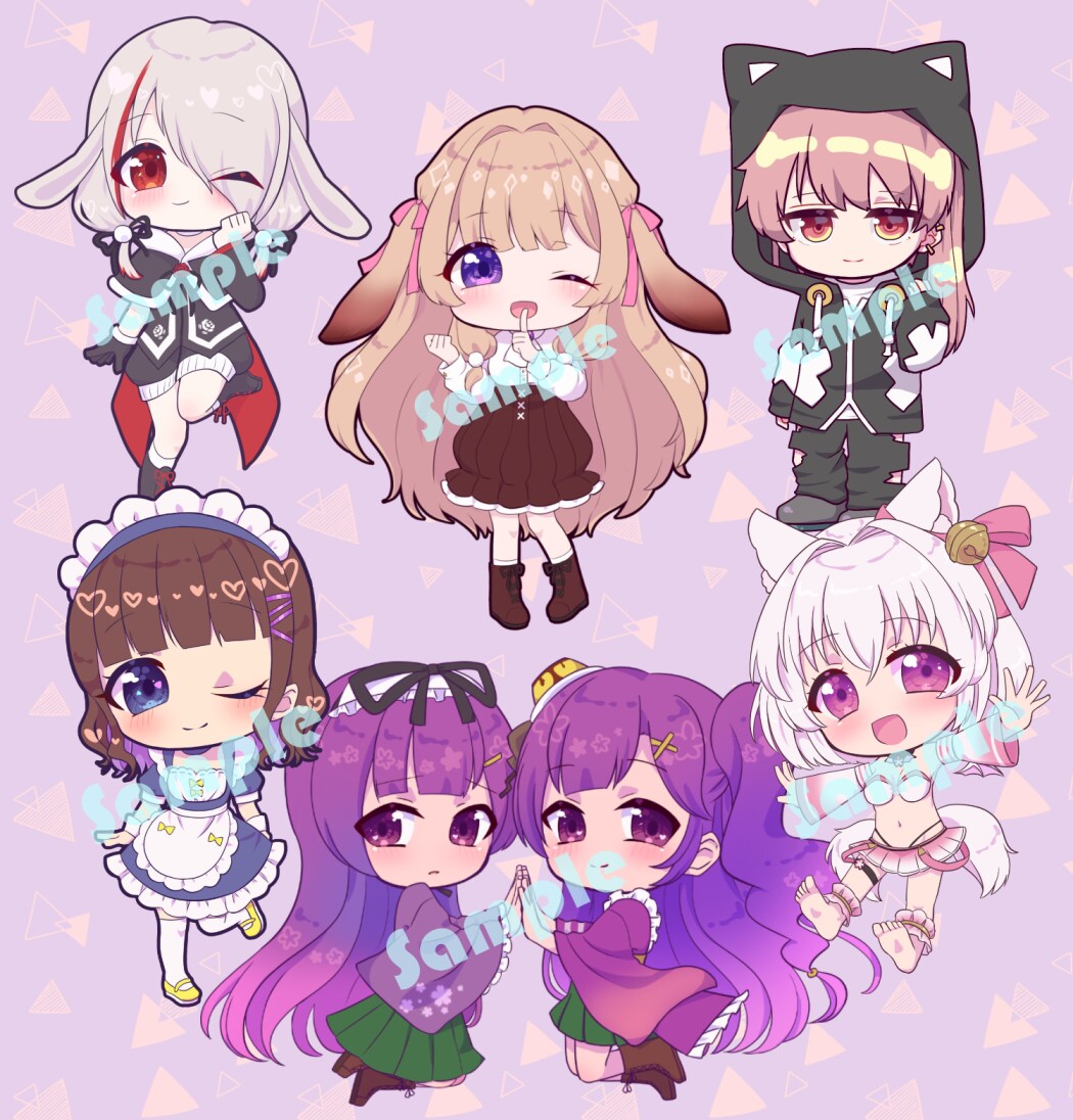 ポップなミニキャラ❤️ＳＤイラスト描きます アニメ塗りのグッズ向きイラスト イメージ3