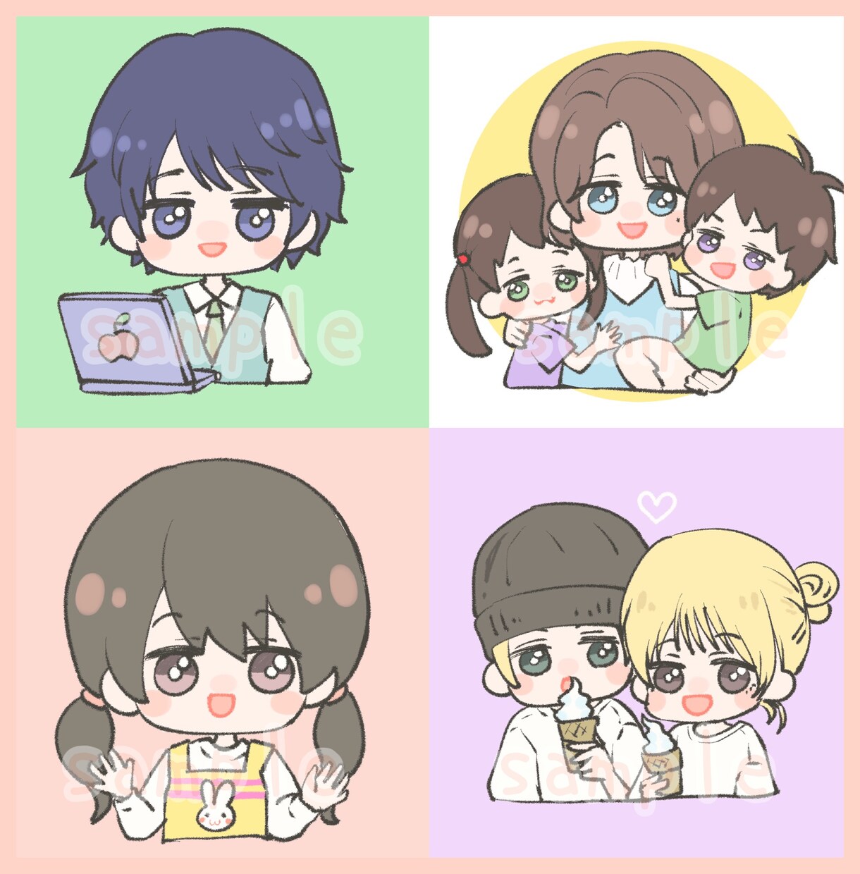 商用利用◎あなただけのゆるかわアイコン描きます SNSやブログのアイコン、挿絵等にオススメです！ イメージ8