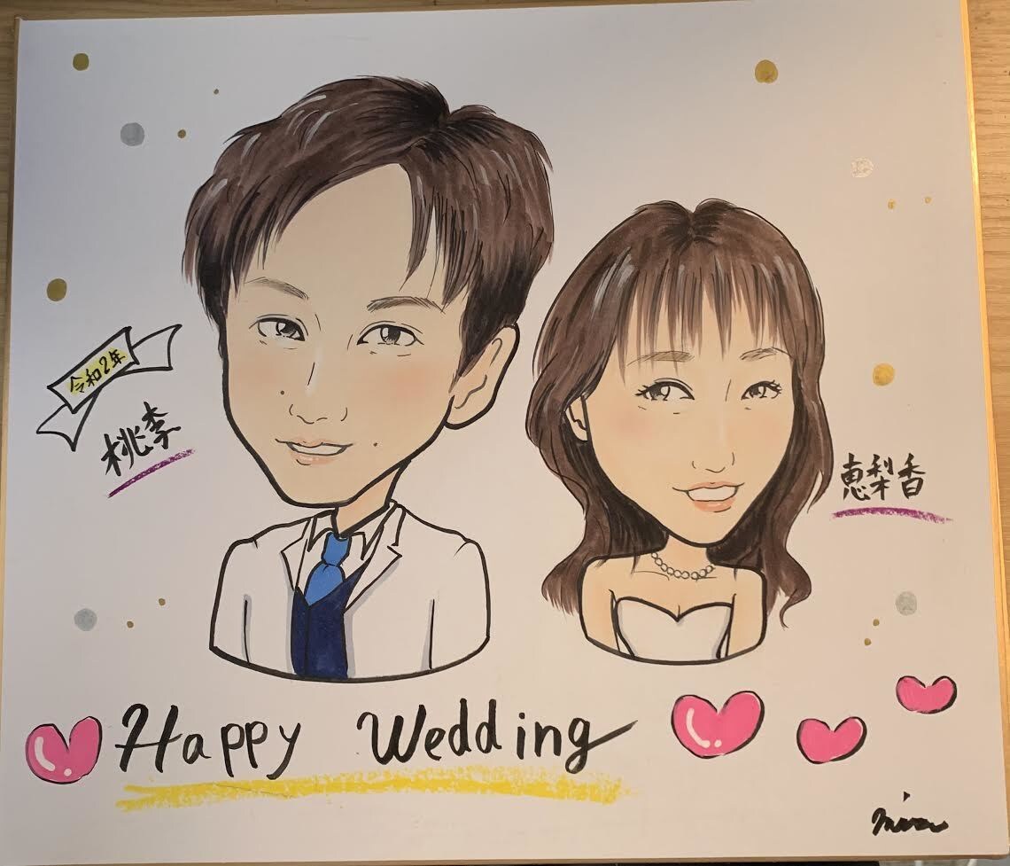 手描きの温かみ☆似顔絵かきます 好きなポーズや背景など文字も自由にカスタマイズ イメージ1