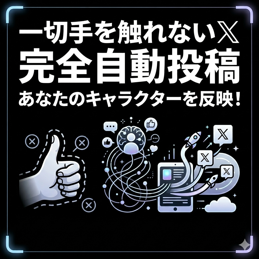 マニュアル入力で内容も含めてXを完全自動化します 【買切】キャラクター設定可能＆メンテナンス不用 イメージ1