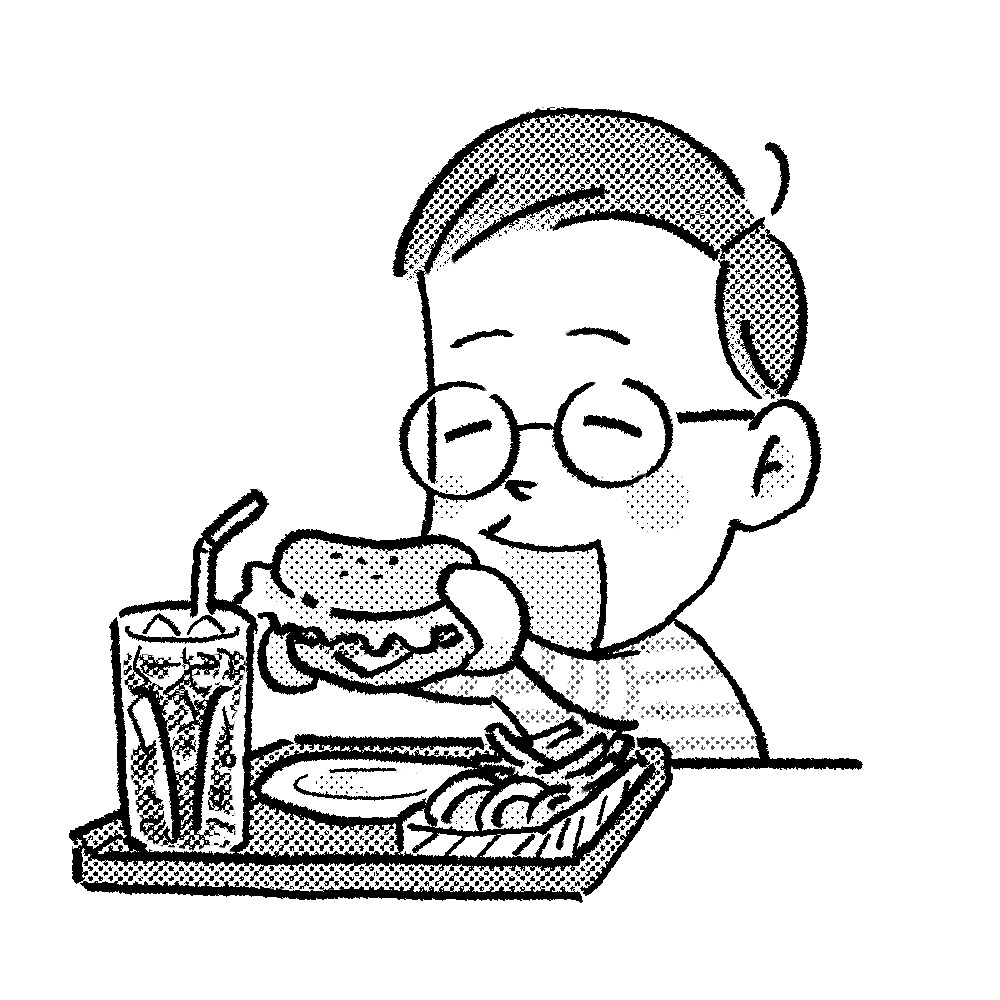 オプション1つ無料中！モノクロで似顔絵を描きます 漫画風のトーンでモノクロ彩色した、デフォルメ似顔絵です。 イメージ4