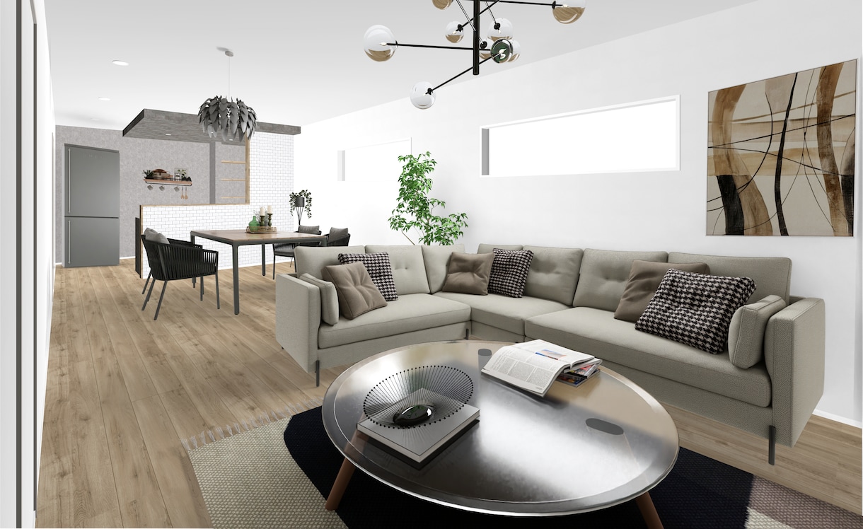 無料修正３回まで！住宅の内観CGパース作成します 建築士が作成する、AIを活用したリアルな内観CGパース!! イメージ2