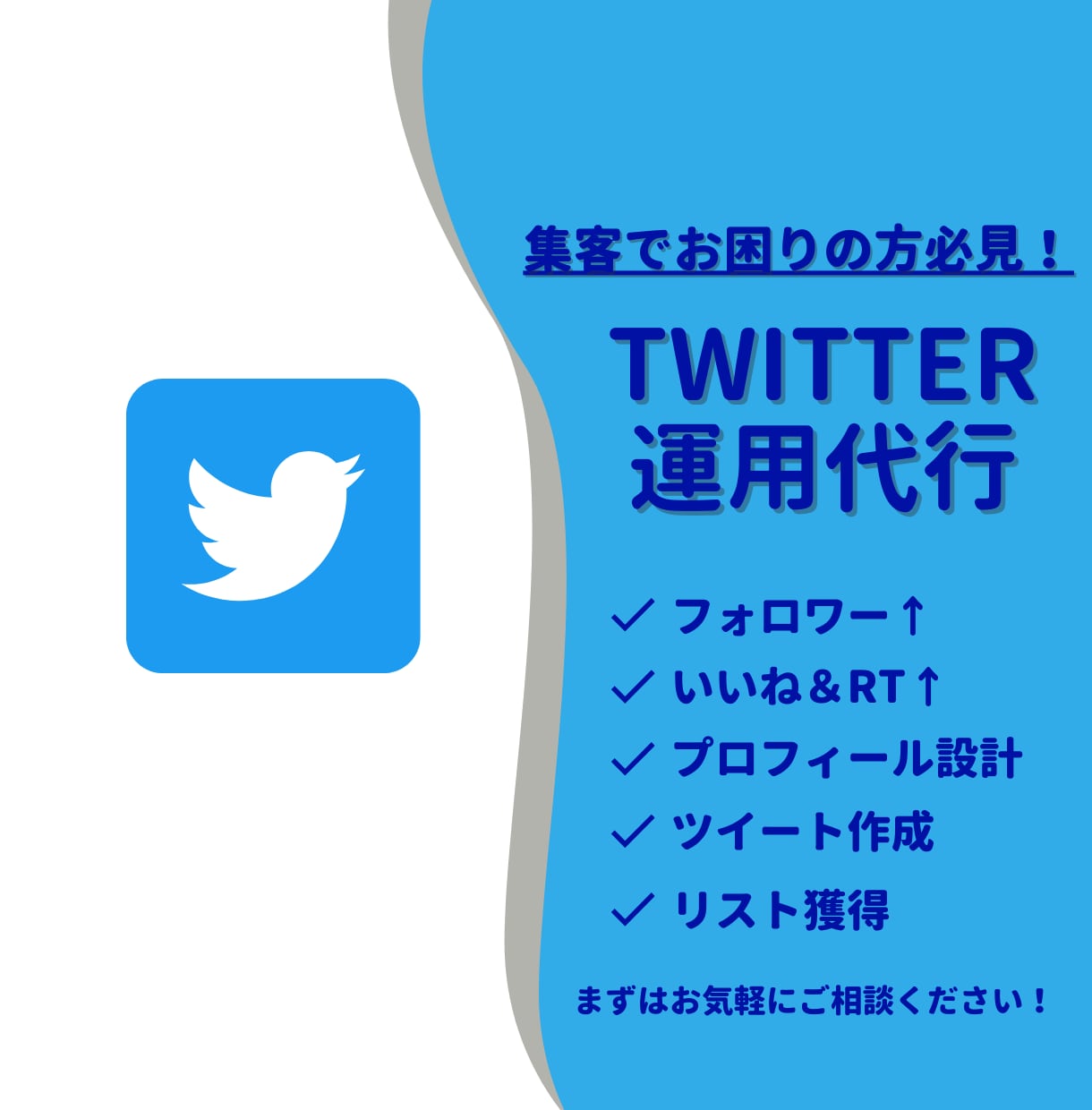 限定価格！30日間Twitter運用代行します 見込み客の集客、マネタイズ導線の構築をサポートします。 イメージ1