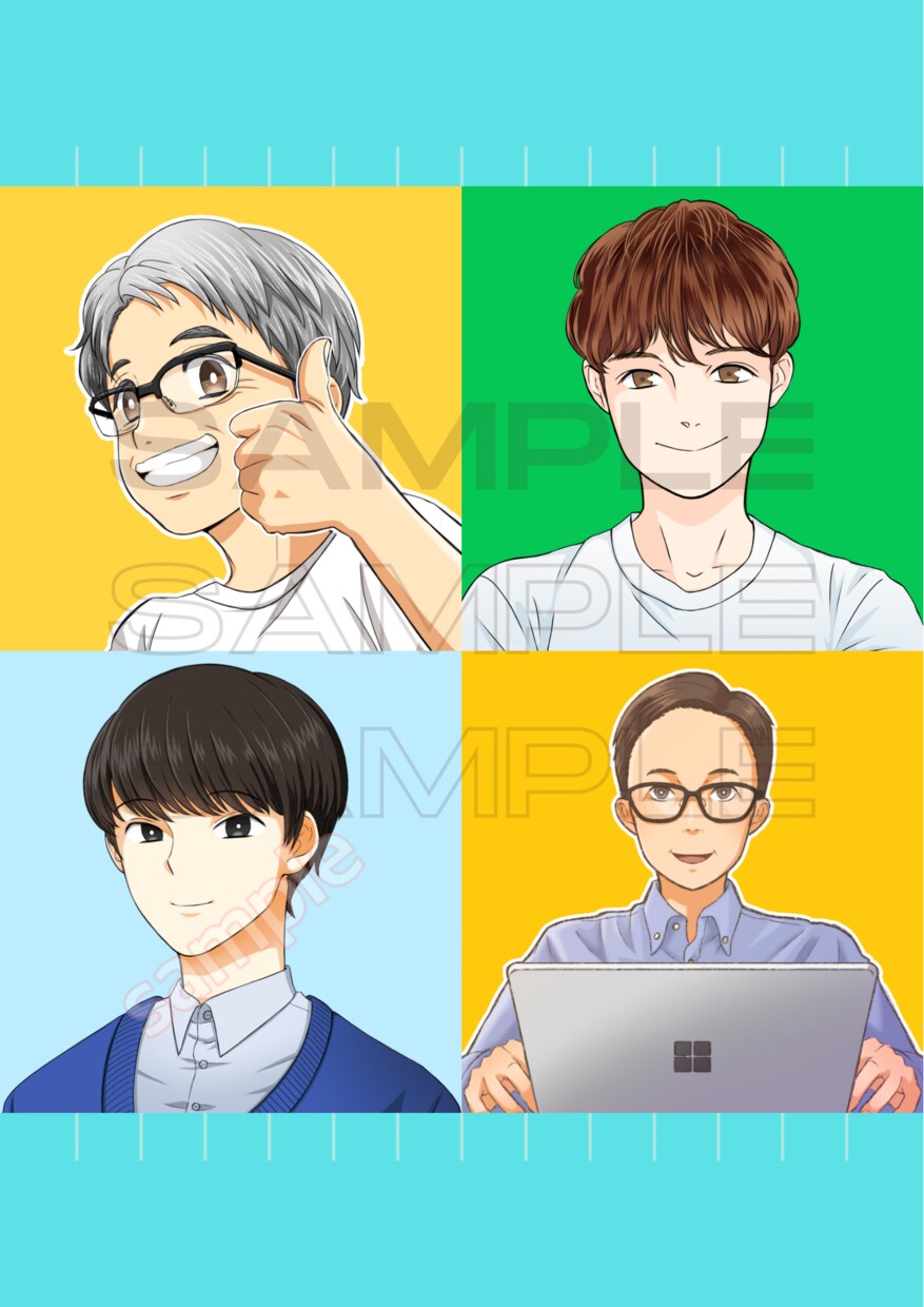 ビジネスや配信に！印象アップ↑↑なアイコン描きます 似顔絵でもキャラクターでも！貴方だけのアイコンに仕上げます。 イメージ4