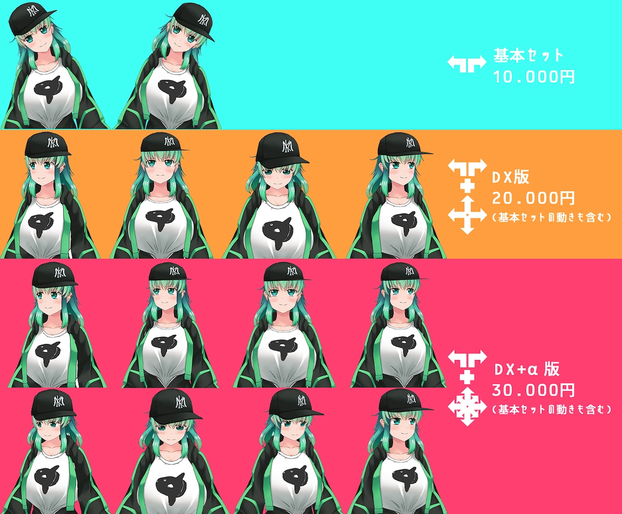 Vtuber向けLive2Dモデリング承ります 要望等あれば出来る限りお受けします。お気軽にご相談下さい！ イメージ2