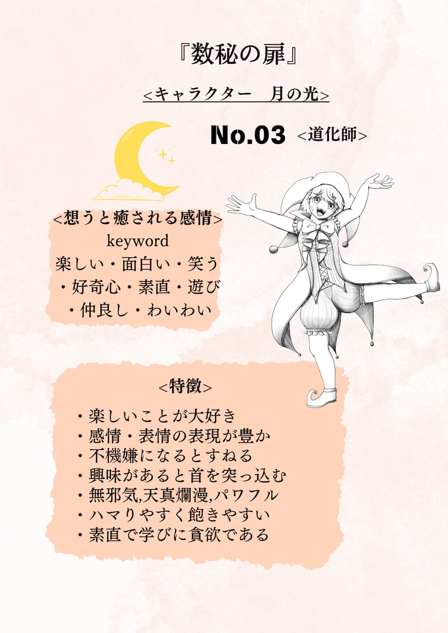 数秘で名前から本音の自分をキャラクター化します オリジナルの数秘で建前と本音の自分を切り分けます。 イメージ5