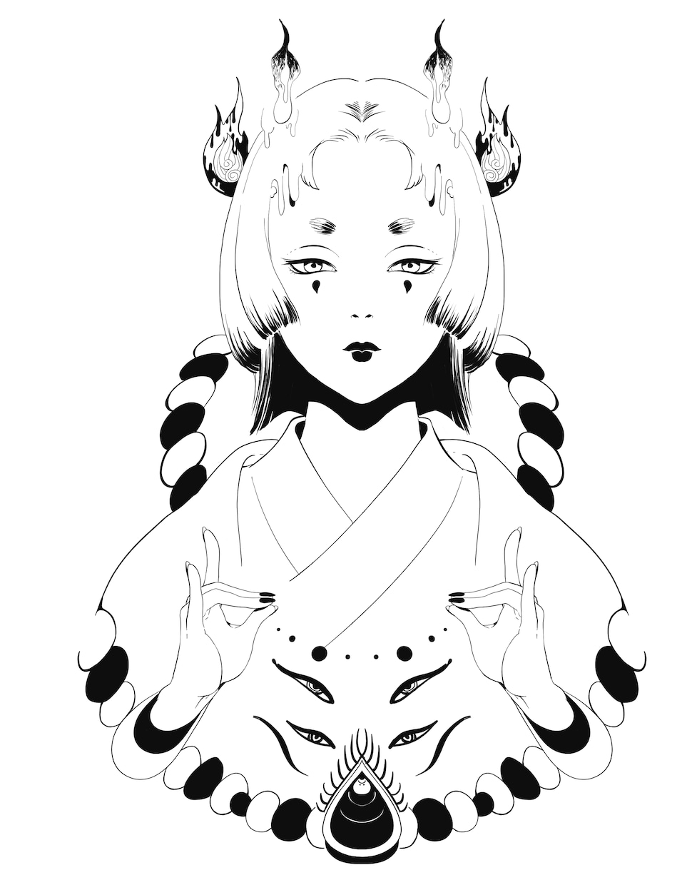 ポップな白黒のイラスト描きます アイコン・グッズ・挿絵・似顔絵にも。ぜひご相談ください！ イメージ2