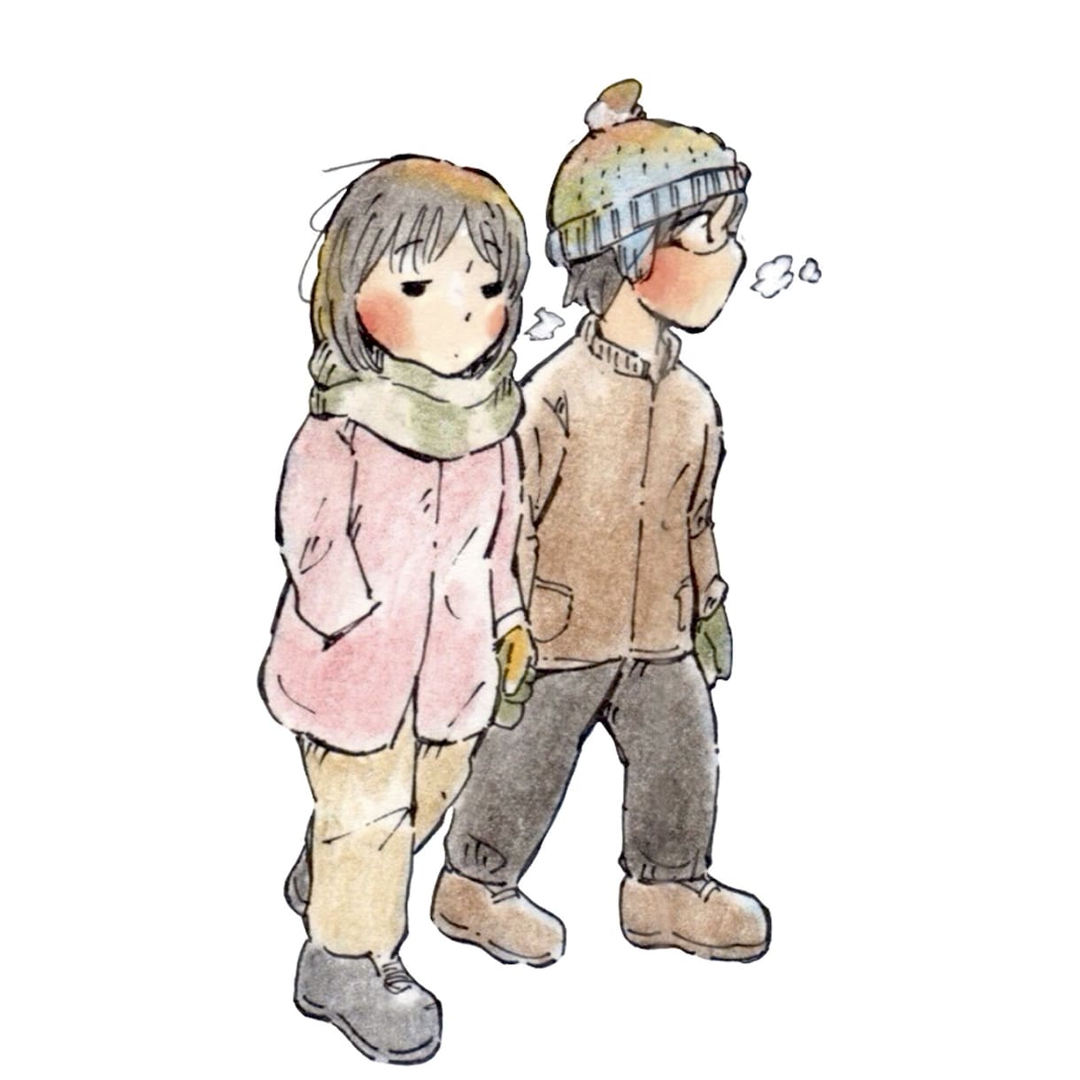 温かみのある手描きイラストを制作します 日常の一場面を、懐かしく、やさしいアナログタッチで描きます イメージ2