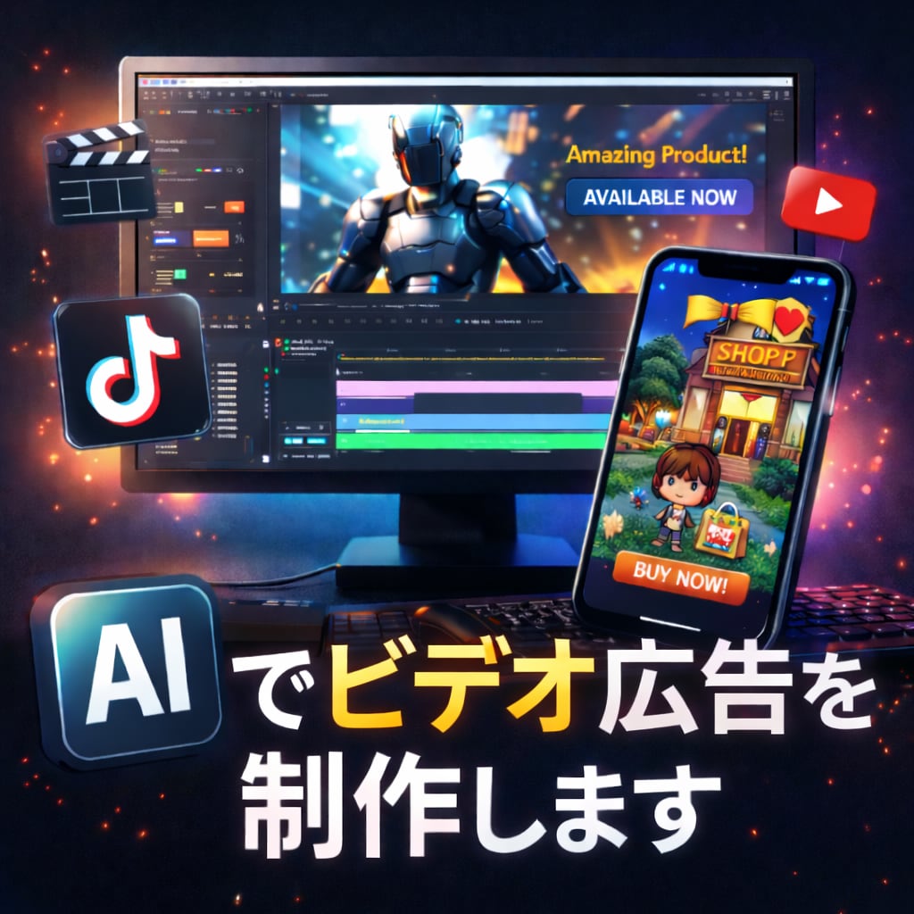 AIで動画広告を数本制作します SNS向けバズ動画・英語対応可能 イメージ1