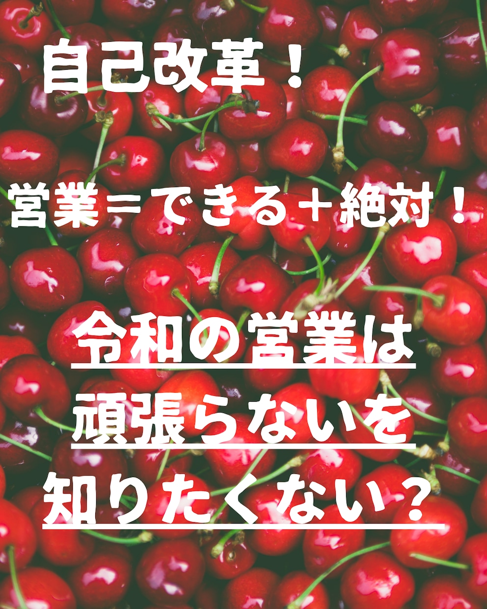 自己改革！令和の営業は頑張らない！を教えます 営業暦30年の実績がら見えてしまった、大切な事とは何か！ イメージ3