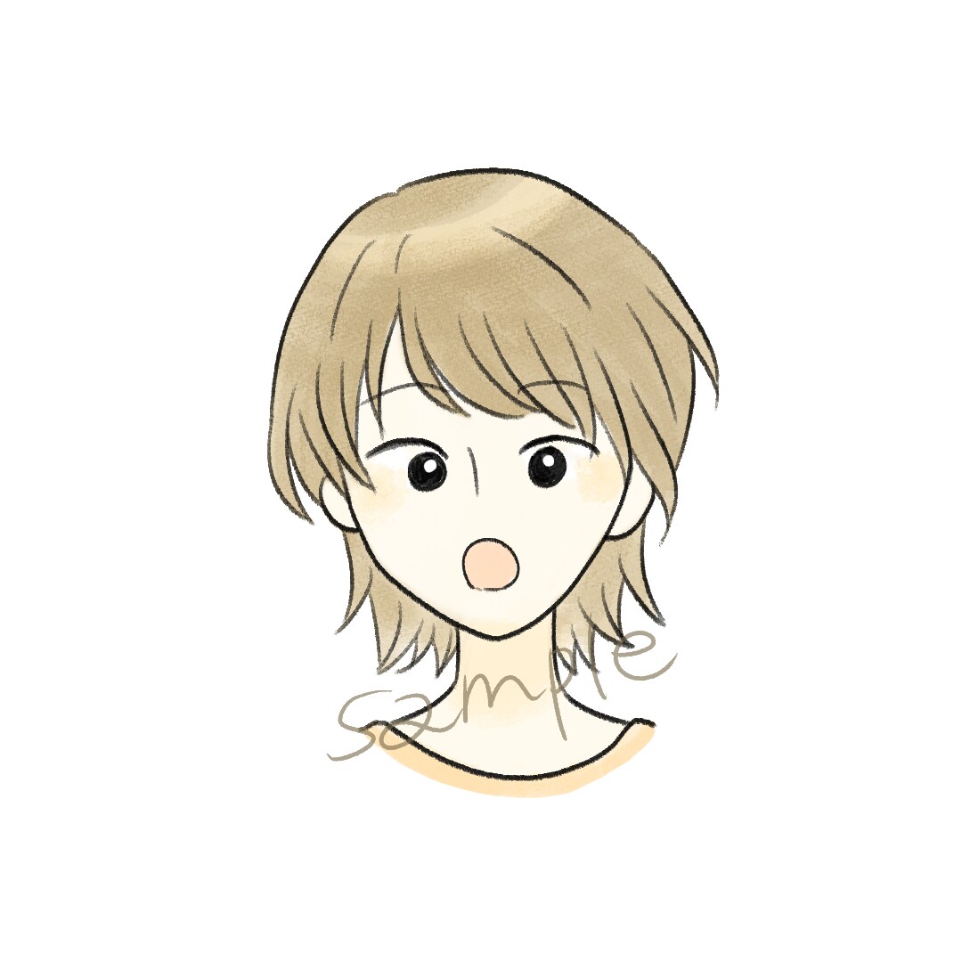 シンプルゆるいアイコン表情差分4点セット制作します 商用OK◎ブログの吹き出しやSNSのアイコンなどに！ イメージ7