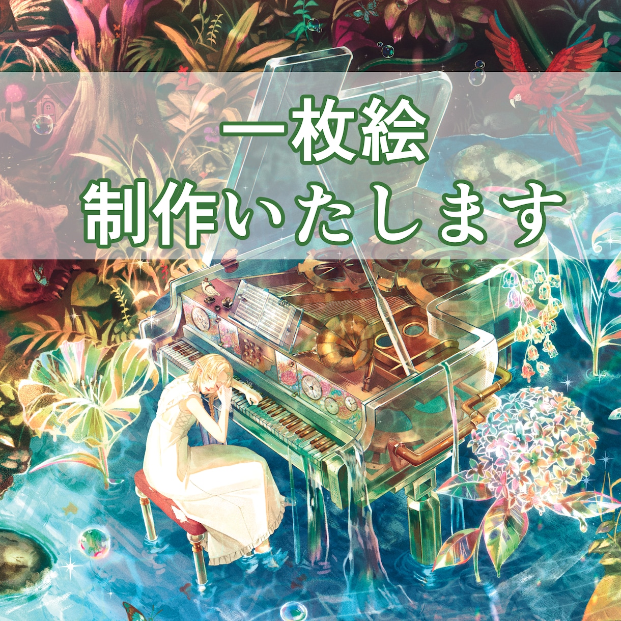 儚くてアンティークな一枚絵イラストを制作いたします 丁寧に納品日厳守でイラストを提供致します！ イメージ1