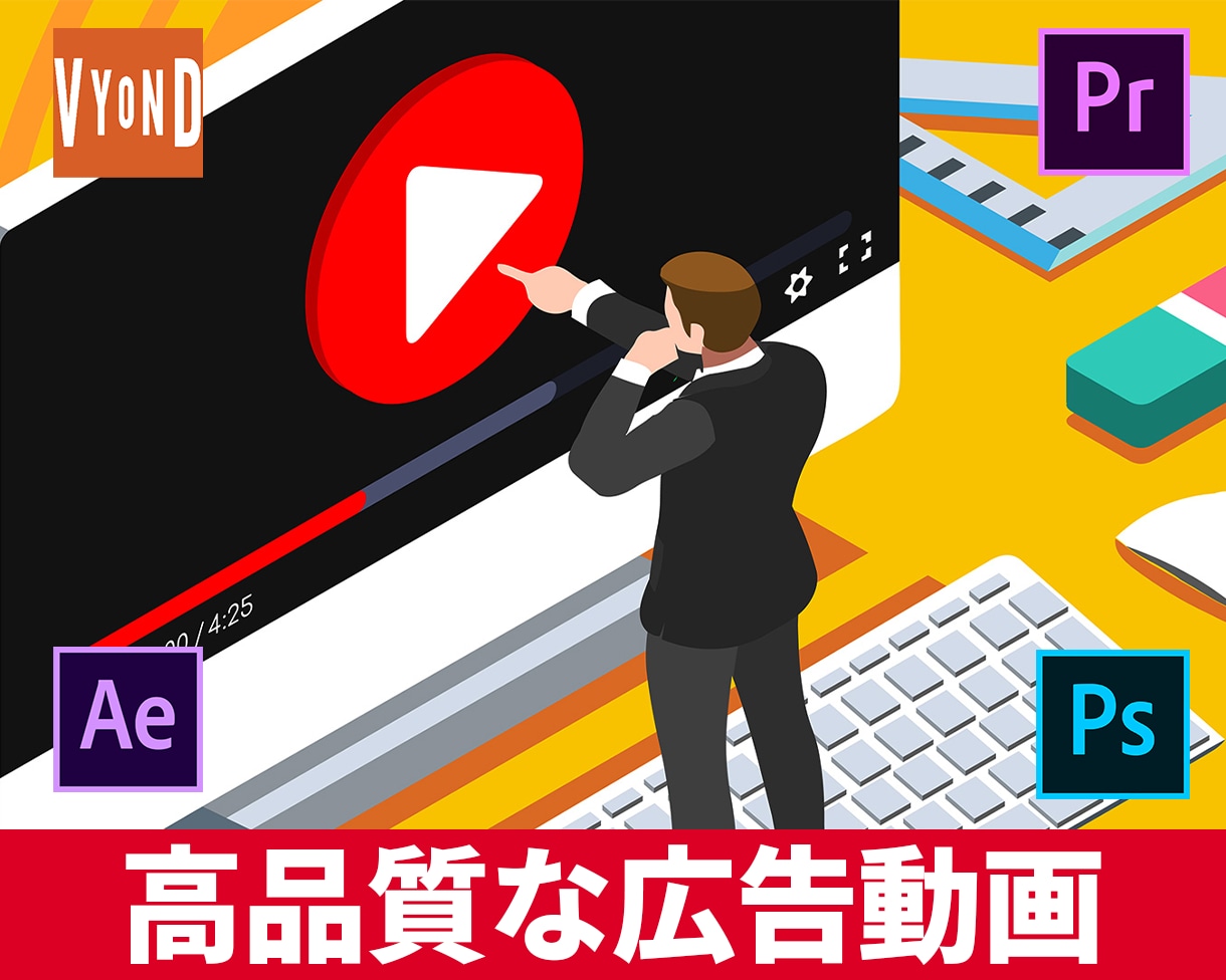 Vyondを用いた広告、企業PR動画を制作致します YouTubeやInstagramに最適なアニメーション広告 イメージ1