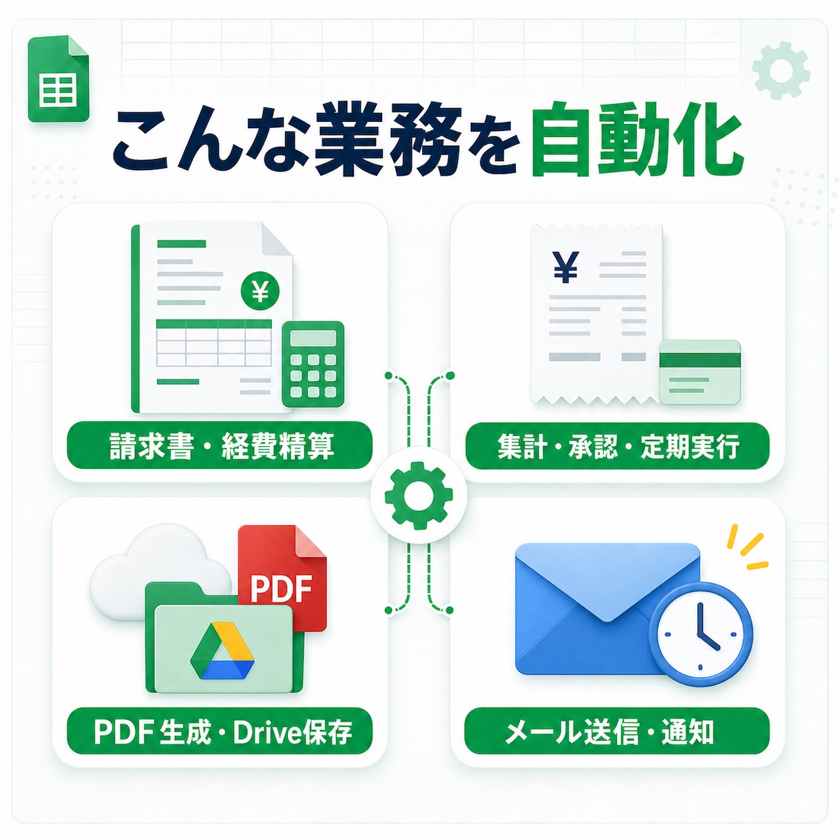 請求書・転記・集計をGASで自動化します スプレッドシートの手作業を、使い方付きの仕組みに イメージ2