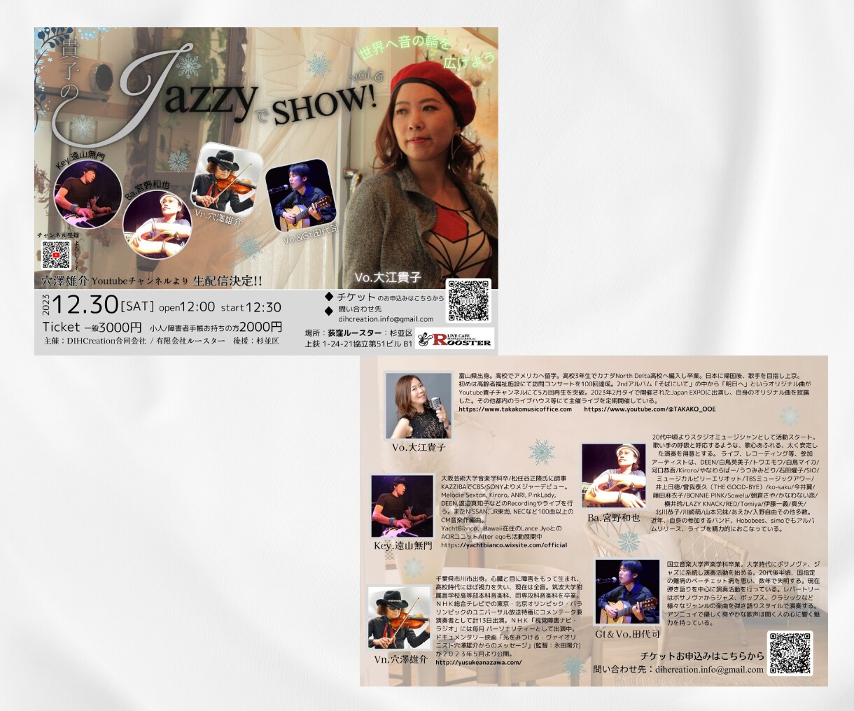 音楽家に寄り添い集客に繋がるフライヤーを制作します 貴方の魅力を最大限に活かしたフライヤーをプロデュース！ イメージ8