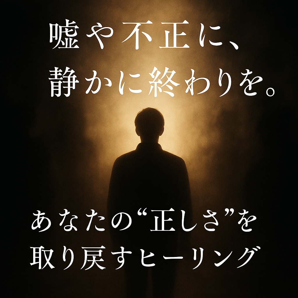 嘘や不正にまみれた人から悩まされている人を救います ズルい人に振り回されている方におすすめです イメージ5