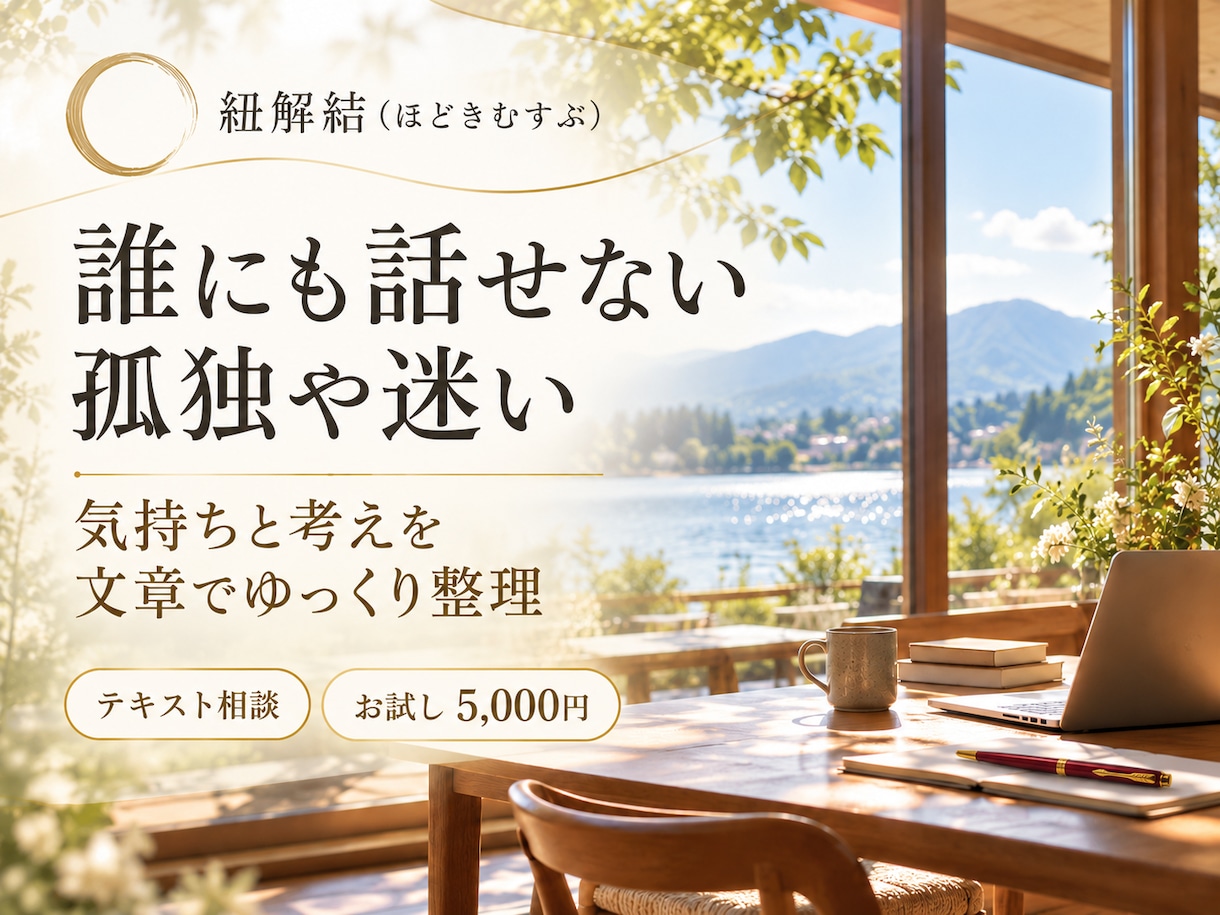 経営者の孤独や仕事の悩みを聴き整理します 誰にも話せない迷いを、文章でしっかり言葉にする イメージ1
