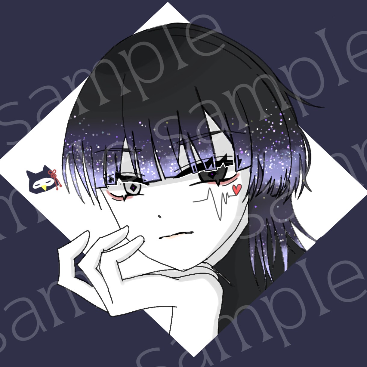 SNSアイコン作成します キラキラした目を惹くイラストが得意です イメージ2