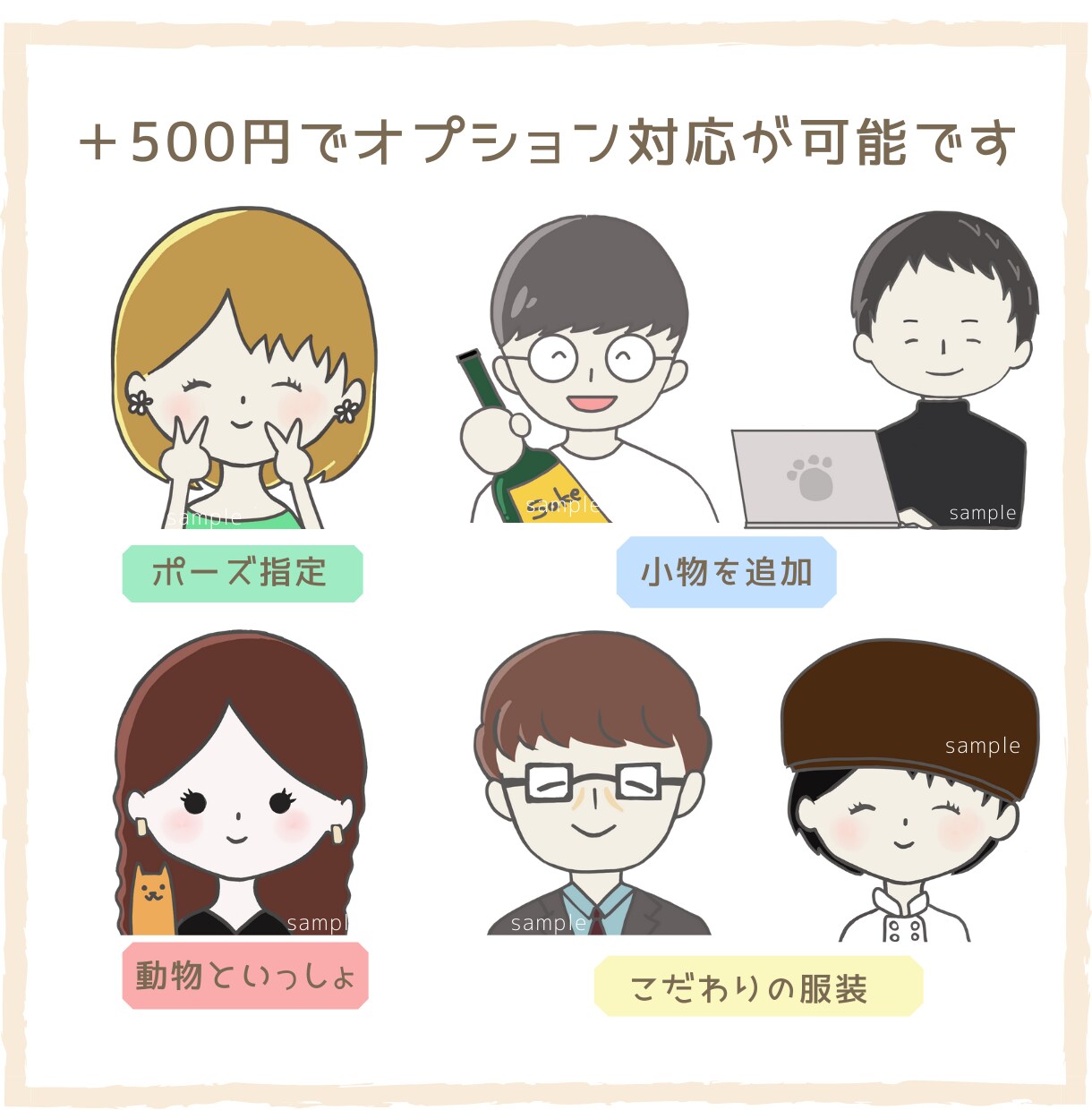 SNSやブログに♪あなたらしいアイコンを描きます 個性とかわいらしさをバランスよくつめこみます♪ イメージ4