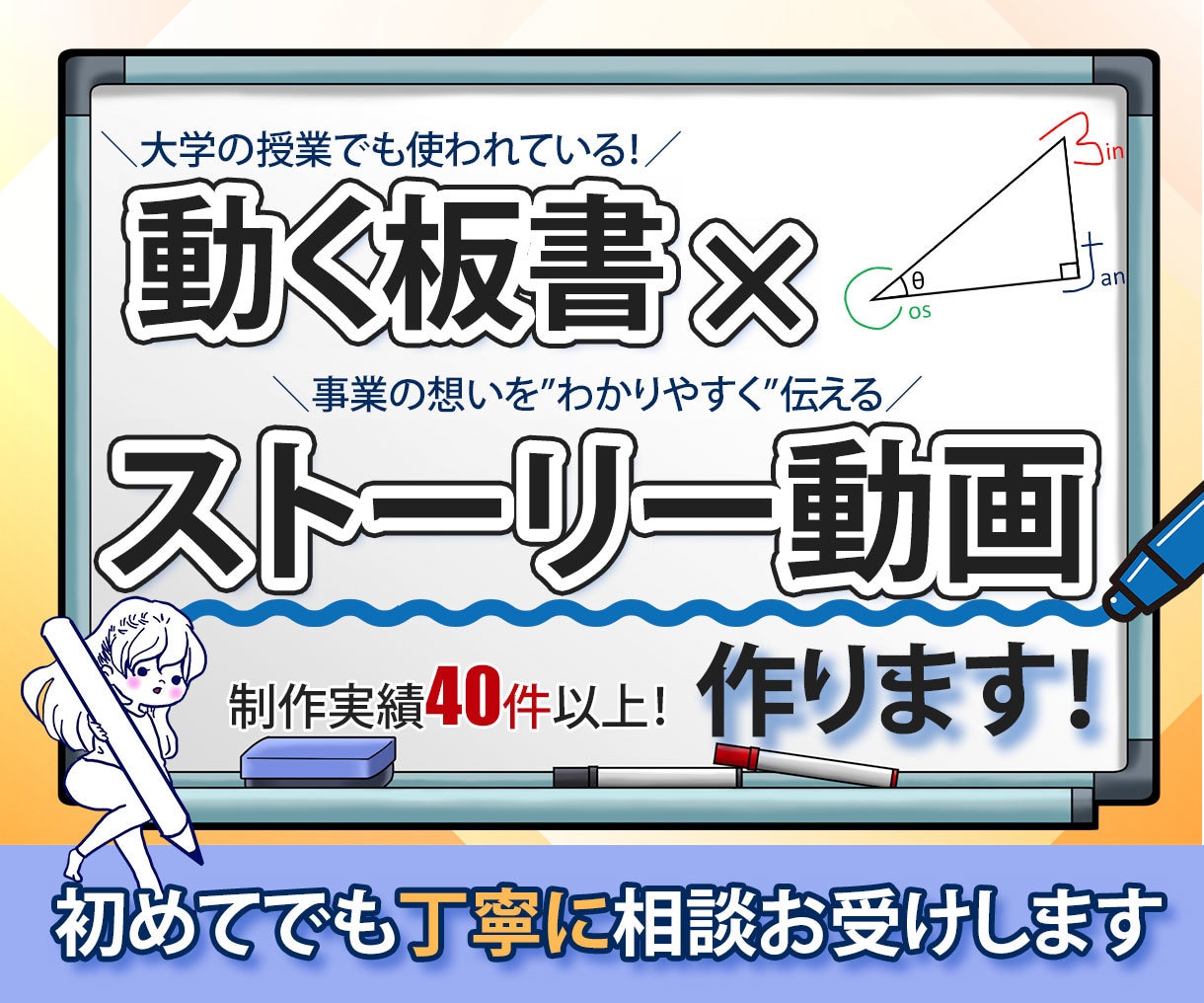 動く板書・想いを伝えるストーリー動画作ります 教育をわかりやすくする動画 × 事業者の想いを伝える動画 イメージ1