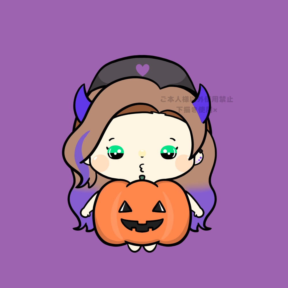 ハロウィン 量産描きます かぼちゃに入ってるイラスト描きます イメージ1