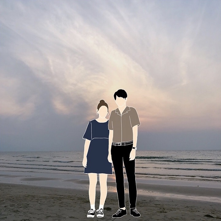 カップルイラスト描きます 写真を元にシンプルかつおしゃれなイラストをお描きします☺︎ イメージ2