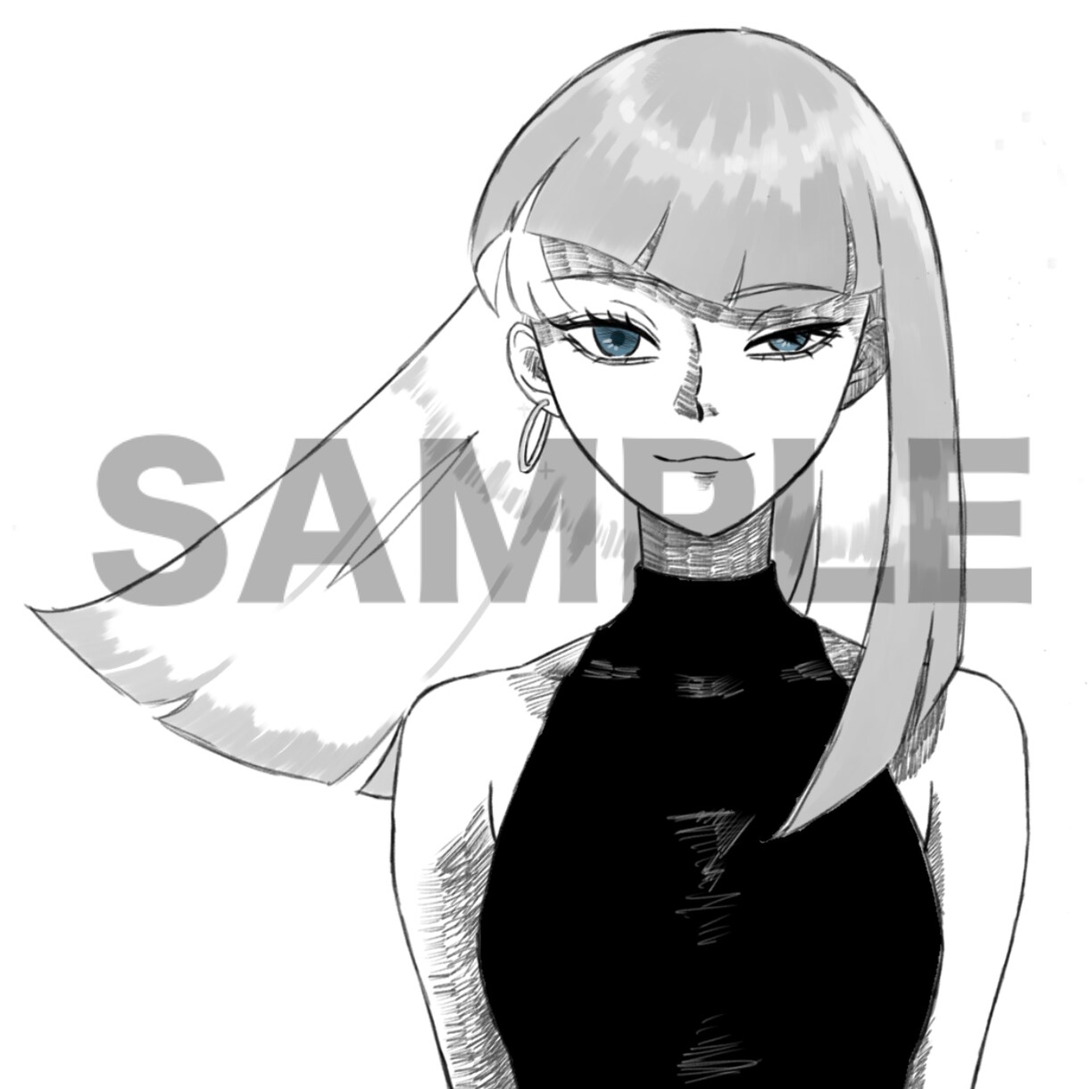 格安でアイコン・SNSイラスト描きます シンプルでクールな人物イラストをお求めの方はぜひ！ イメージ4